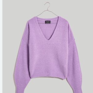 Women's Purple V-Neck Sweater